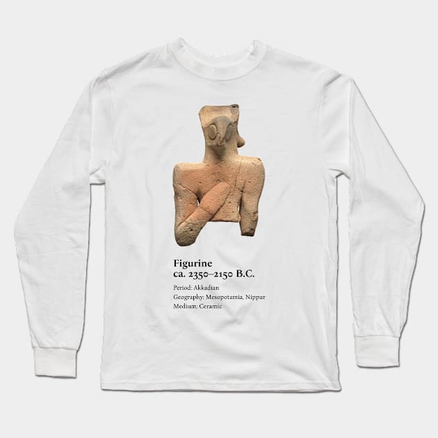 ancient ceramic figurine Long Sleeve T-Shirt by living_a_collective_dream